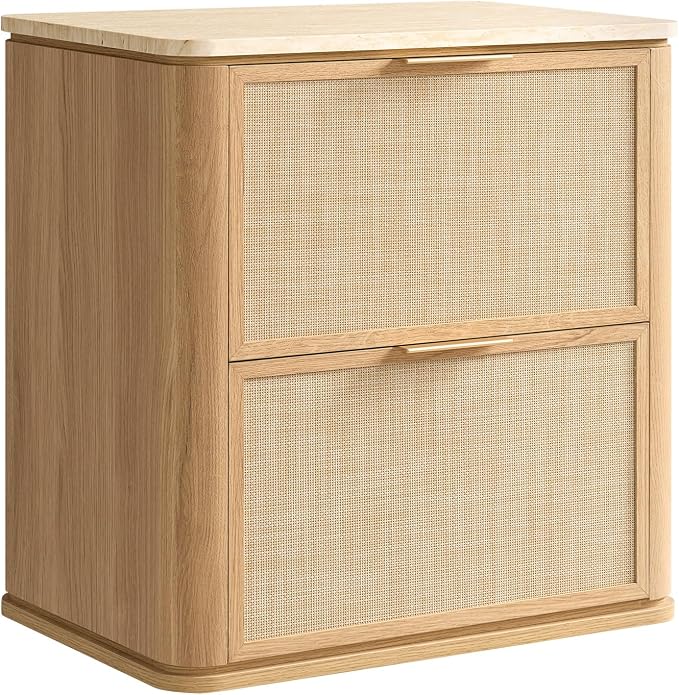 Night Stand, 23.11" W Rattan Nightstand - Image 8