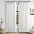 PleatedDrapes 100% Blackout Pure White Curtains 78 Inches Long 2 Panel Set by PleatedDrapes