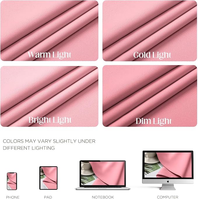 CUCRAF Custom Pink Blackout Curtains 1 Panel Set, Thermal Insulated Grommet - Image 4