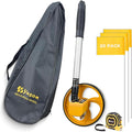 YS YUSON 6 Inch Measuring Wheel Complete Kit with 20 Marking Flags, 16.4ft Tape Measure & Canvas Bag - Foldable Precision Distance Roller, Up to 10,000 Ft, ±0.3% Accuracy, One Key to Reset