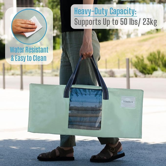 VENO Heavy Duty Moving Bags, Storage Bags, Light Green, 8 Pack | Packing - Image 5