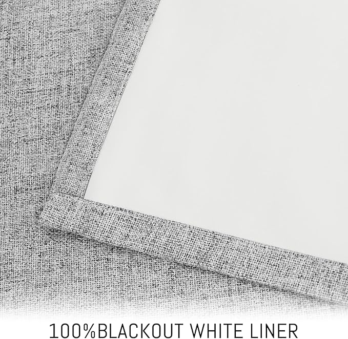 Yakamok Dove Grey Linen Textured Curtains 72 Inches Long - Image 3