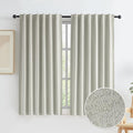 Greyish Beige 100% Blackout Linen Curtains, Completely Thermal Insulated Window by KEQIAOSUOCAI