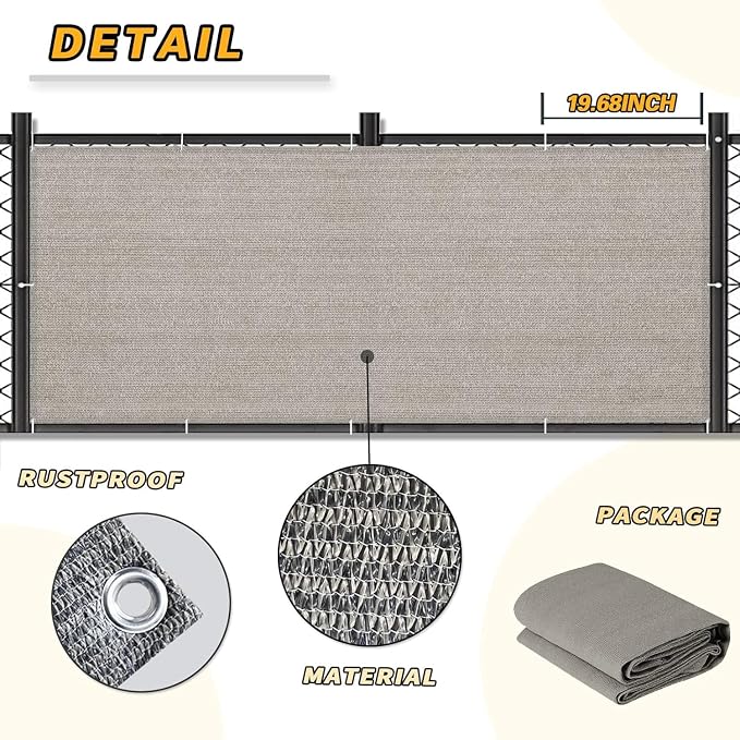 LOVE STORY 3' x 16' Balcony Privacy Screen Cover - Image 5