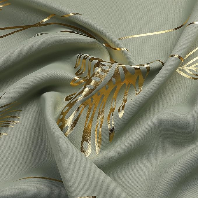 Sage Green Blackout Curtains 63 Inches Long, Room Darkening Curtains - Image 7