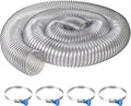 PVC Dust Collection Hose 4" x 10',Puncture Resistant 4 Inch Dust Collector Hose for Shop Vacuum,Woodworking Dust Collection Systems,Flexible Clear PVC Fume Debris Dust Hose Tube w/Carbon Steel Wire