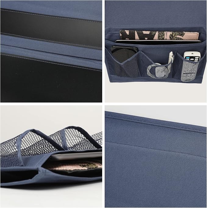 Surblue Bedside Caddy 4 Pockets Bedside Storage Organizer - Image 4