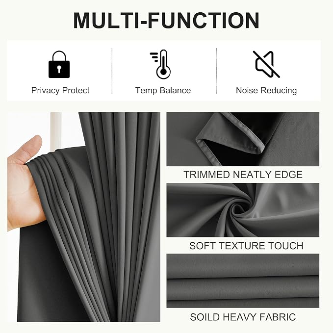 NICETOWN 100% Short Blackout Curtains 36 Inch Length - Image 6