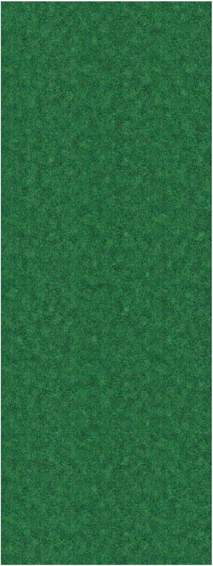 Ottomanson 2' x 17' Hallway Runner with Scraper Pile Extra Durable Non-Slip Rug Mat for Indoor & Outdoor Use - Ideal for Kitchen, Entryway, Patio & Garage - High-Traffic Carpet, Green