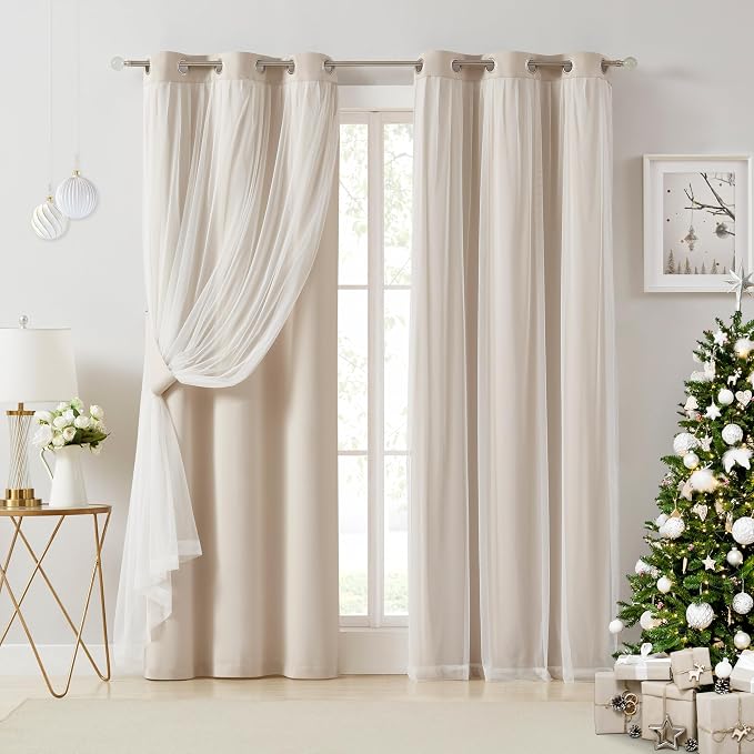 Bujasso Beige 90% Blackout Curtains - Image 9