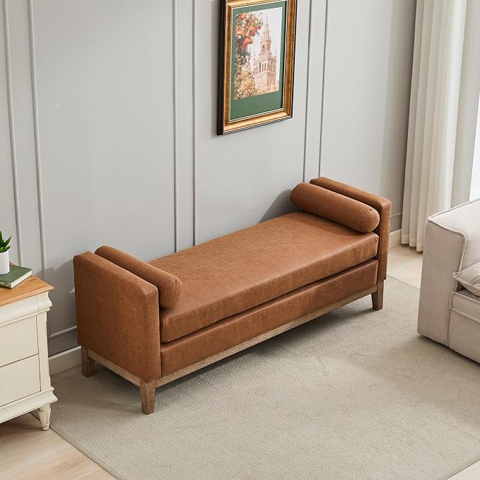 Upholstered End Bench Daybed Footrest Ottoman - Image 5