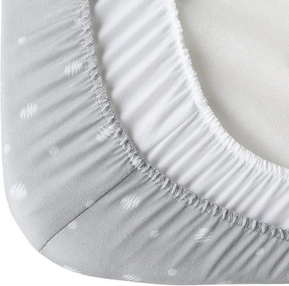 Bassinet Sheets Fit for RONBEI, Arm's Reach Clear-Vue, Cambria, Mini Ezee Co-Sleeper, Chicco LullaGo Nest Bassinet, Fit for 18"x32" Rectangle Bassinet Mattress Pad, Ultra Soft & Super Stretchy-2 Pack