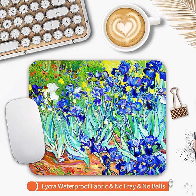 Armanza Square Mouse Pad Lrises,Personalized Premium-Textured Custom Mouse Mat Design,Washable Mousepad Lycra Cloth,Non-Slip Rubber Base Computer Mouse Pads for Wireless Mouse