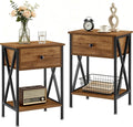 VECELO Nightstands Set of 2, Modern Bedside End Tables, Night Stands by VECELO