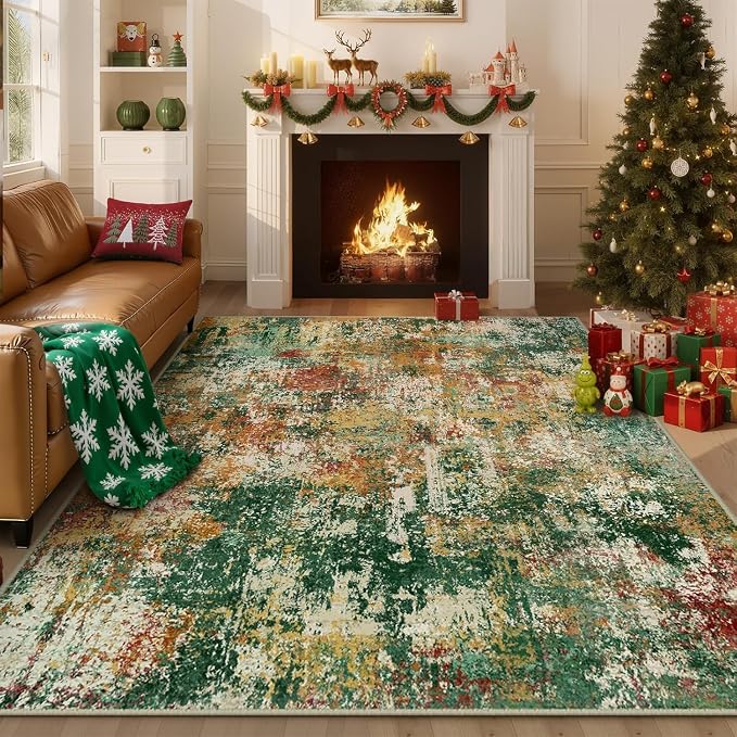 RELEANY Washable 9'x12' Abstract Area Rug - Image 8