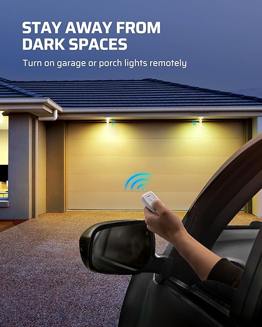 DEWENWILS Remote Control Light Socket, Wireless Remote Control Lamp Bulb Socket with Switch for Pull Chain Light Fixtures, 100FT Range, No Wiring Needed, ETL Listed(Shorter Version)