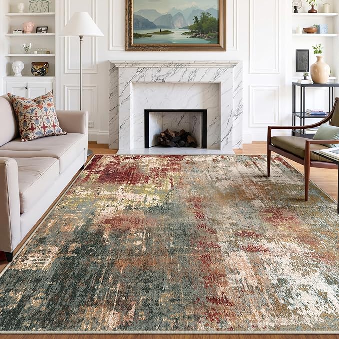 RELEANY Washable 5'x8' Abstract Area Rug - Image 4