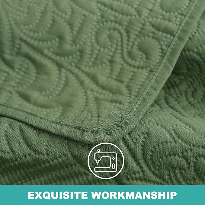 Hansleep Olive Green Quilt California King Size - Image 6