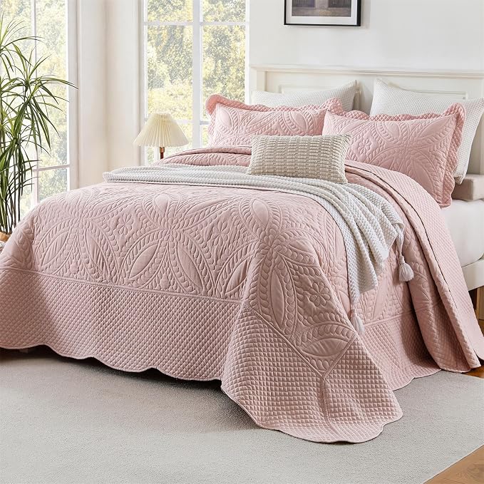 Cmfshape Oversize King Size Bedspread 120"x120", 3 Piece California King Quilt - Image 2