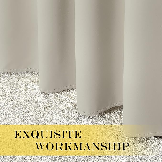 NICETOWN Extra Wide Blackout Sliding Door Curtains 108 inch Length - Image 6