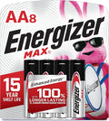 Energizer MAX AA Batteries (8 Pack), Double A Alkaline Batteries