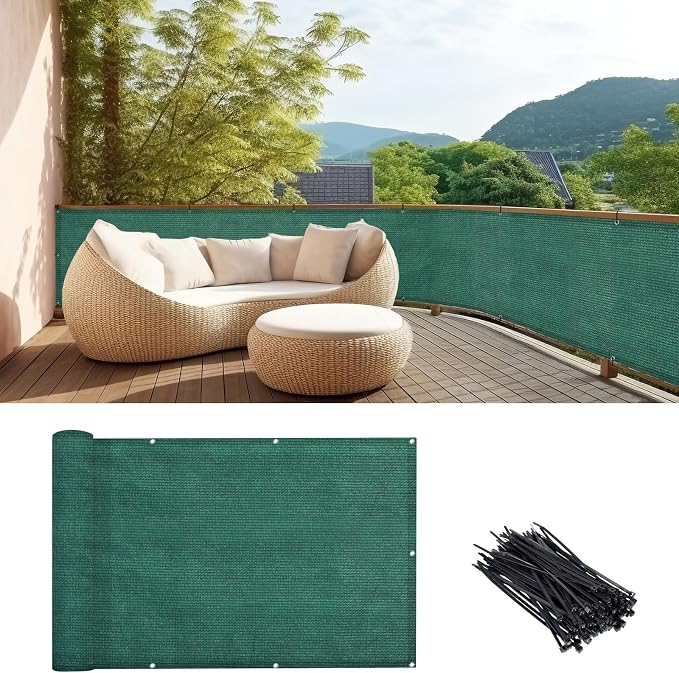 LOVE STORY 3' x 10' Balcony Privacy Screen Cover by LOVESTORY