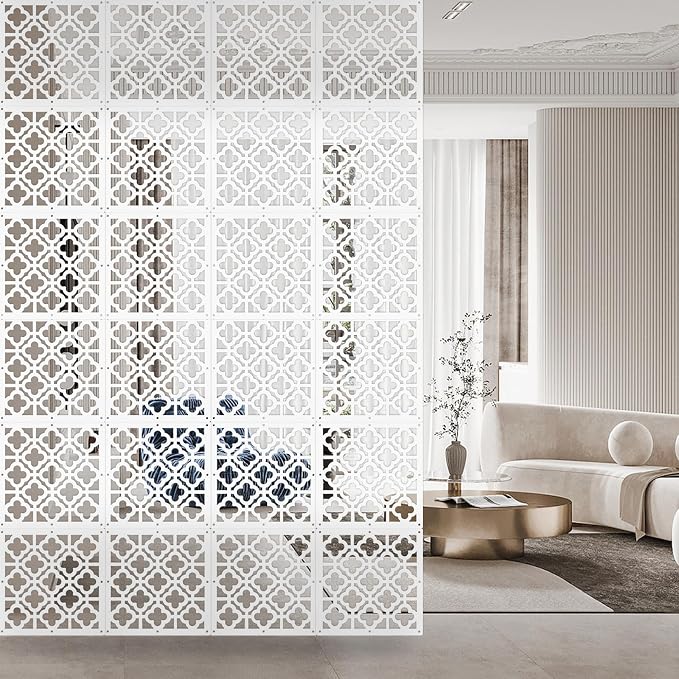 24PCS Hanging Room Divider Wall Screen Panel Room Divider Panels- Flower | by Boshen