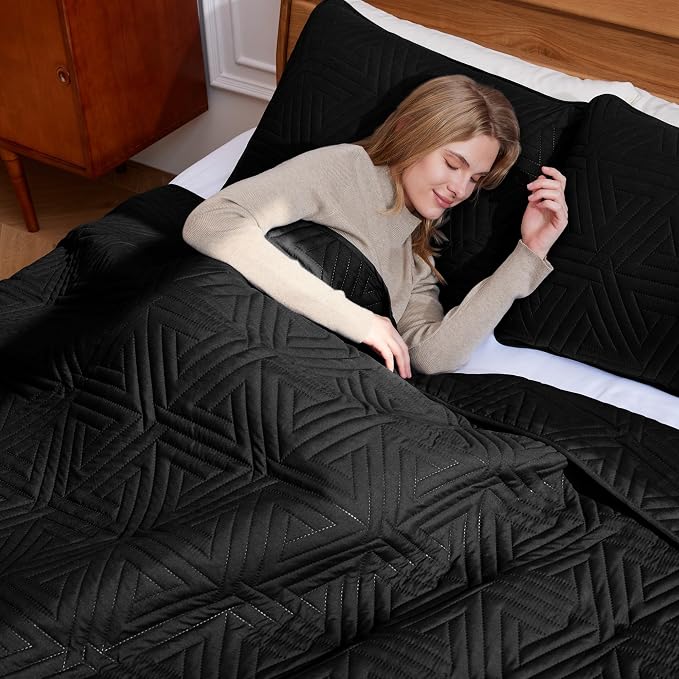 Whale Flotilla Soft Geometric Cal King Quilt Set - Image 5