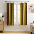 Yellow Pinch Pleated Curtains 63 Inch Length 2 Panels Set Noise Cancelling by KEQIAOSUOCAI