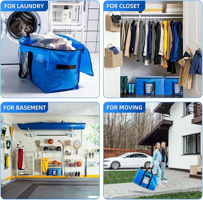 TAILI 10 Pack Blue Extra Large Moving Bags, Storage Bag - Image 9