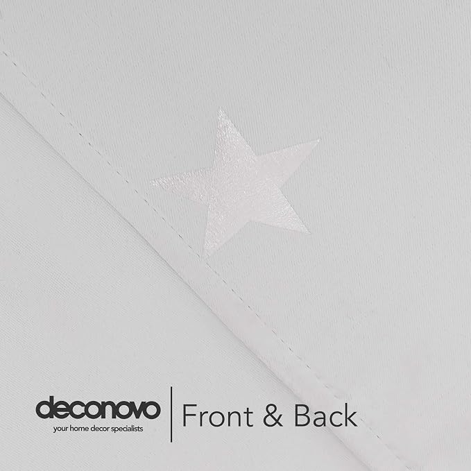 Deconovo Greyish White Blackout Curtains 2 Panel Set - Image 8