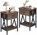 VECELO Nightstands Set of 2, Modern Bedside End Tables, Night Stands by VECELO