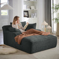 Oversized Chaise Lounge Chair Indoor, Comfy Fluffy Cloud Couch, Modern Deep by JEEOHEY
