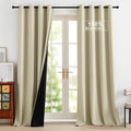 NICETOWN Cream 100% Blackout Window Curtains 90 inches Long 2 Panels Set | by NICETOWN