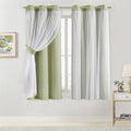 Bujasso Sage Green 90% Blackout Curtains by Bujasso