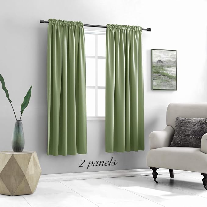 Sage Green Blackout Curtain Panels - Image 2