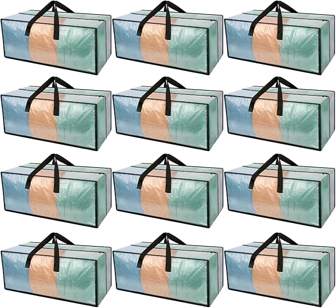 Heavy Duty Clear Moving Bags by HAPPY+CHEERS