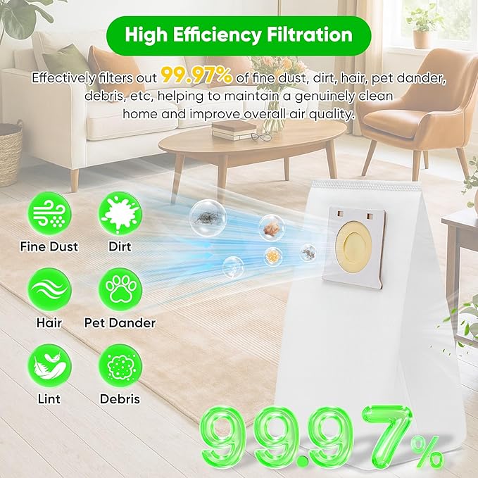 LBLVBNEWD 10 Pack IB600 HEPA Vacuum Bags for Kenmore Intuition Upright Vacuum Cleaner - Compatible with Kenmore Intuition Vacuum Bags BU4018 BU4020 BU4021 BU4022 BU4050