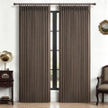 PleatedDrapes Dark Brown Blackout Curtains 86 Inches Long by PleatedDrapes