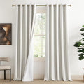 NICETOWN Extra Long Linen 100% Blackout Curtains 102 inches Length 2 Panels Set by NICETOWN