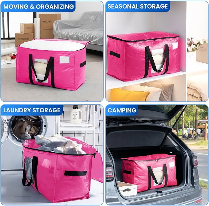 TAILI 10 Pack Pink Extra Large Moving Bags, Storage Bags - Image 8