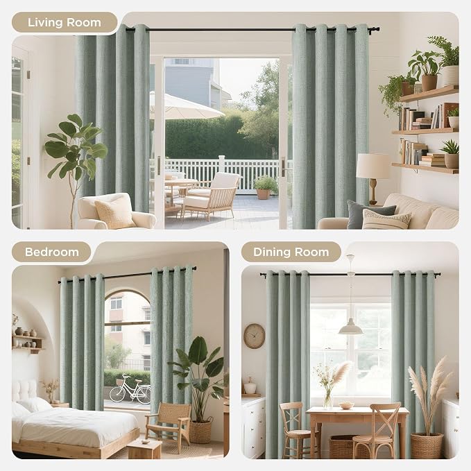 Joydeco Sage Green Blackout Curtains 90 Inches Long, Curtains 90 Inch Length 1 - Image 7