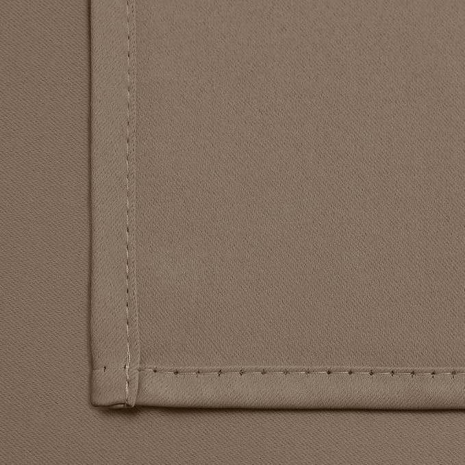 Yakamok Blackout Curtains 38x63 inch Khaki Thermal Drapes-Bedroom | 2 panels - Image 6