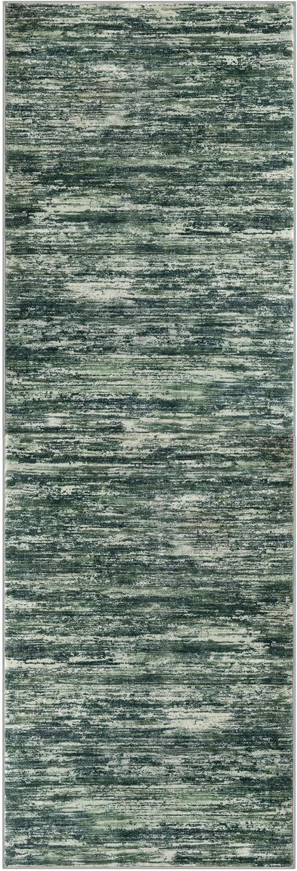 2x6 Modern Abstract Runner Rug for Hallways, Dark Green Super Soft Hallway Decor Kitchen Rugs with Non-Slip, Non-Shedding Washable Rug for Entryway Bedroom Indoor