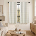 DriftAway 100% Blackout Windowpane Plaid Linen Curtains 54 Inches Taupe | by DriftAway