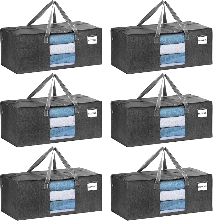 VENO Heavy Duty Moving Bags, Storage Bags, 6 Pack | Packing Supplies, by Veno