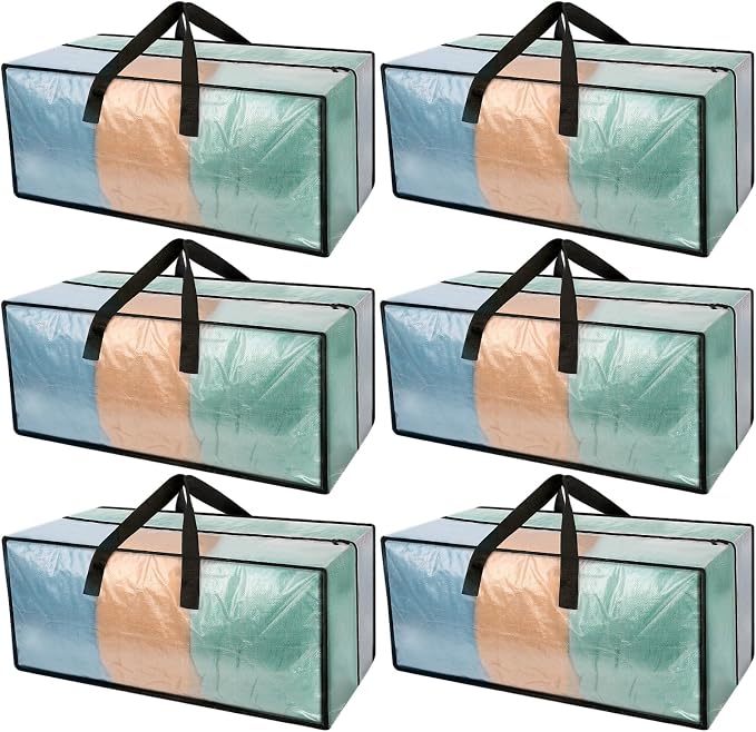 Heavy Duty Clear Moving Bags by HAPPY+CHEERS