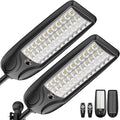 MMKT Solar Lights Outdoor, 12000W 3 Color Solar Street Lights, Commercial Solar Parking Lot Lights Waterproof Dusk to Dawn, Security Flood Lights with Motion Sensor for Yard, Basketball Court 2Pack