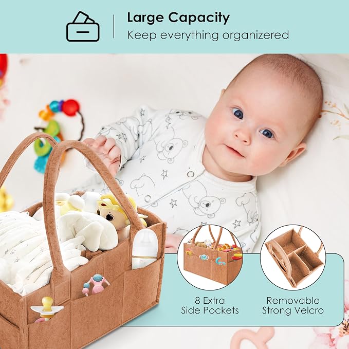 HIPHOP PANDA 2-Pack Diaper Caddy Organizer - Image 4
