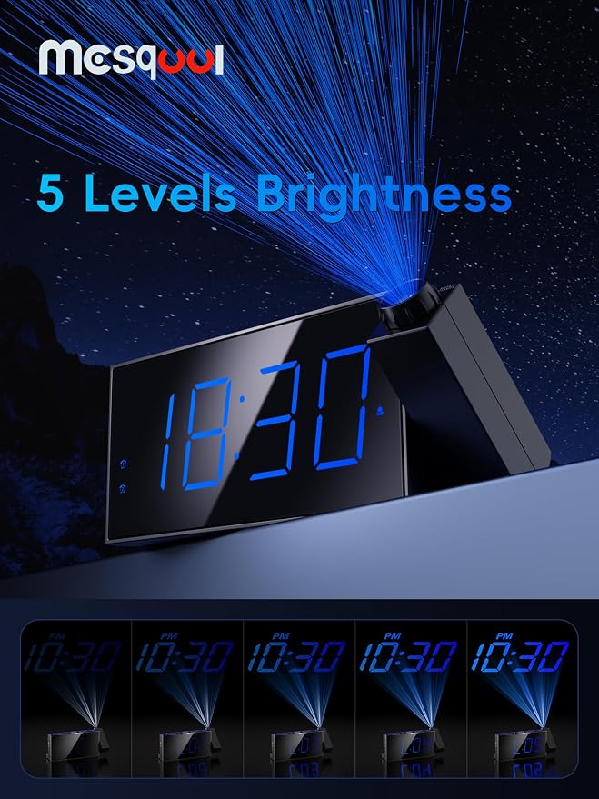Mesqool Digital Projection Alarm Clock - Image 4